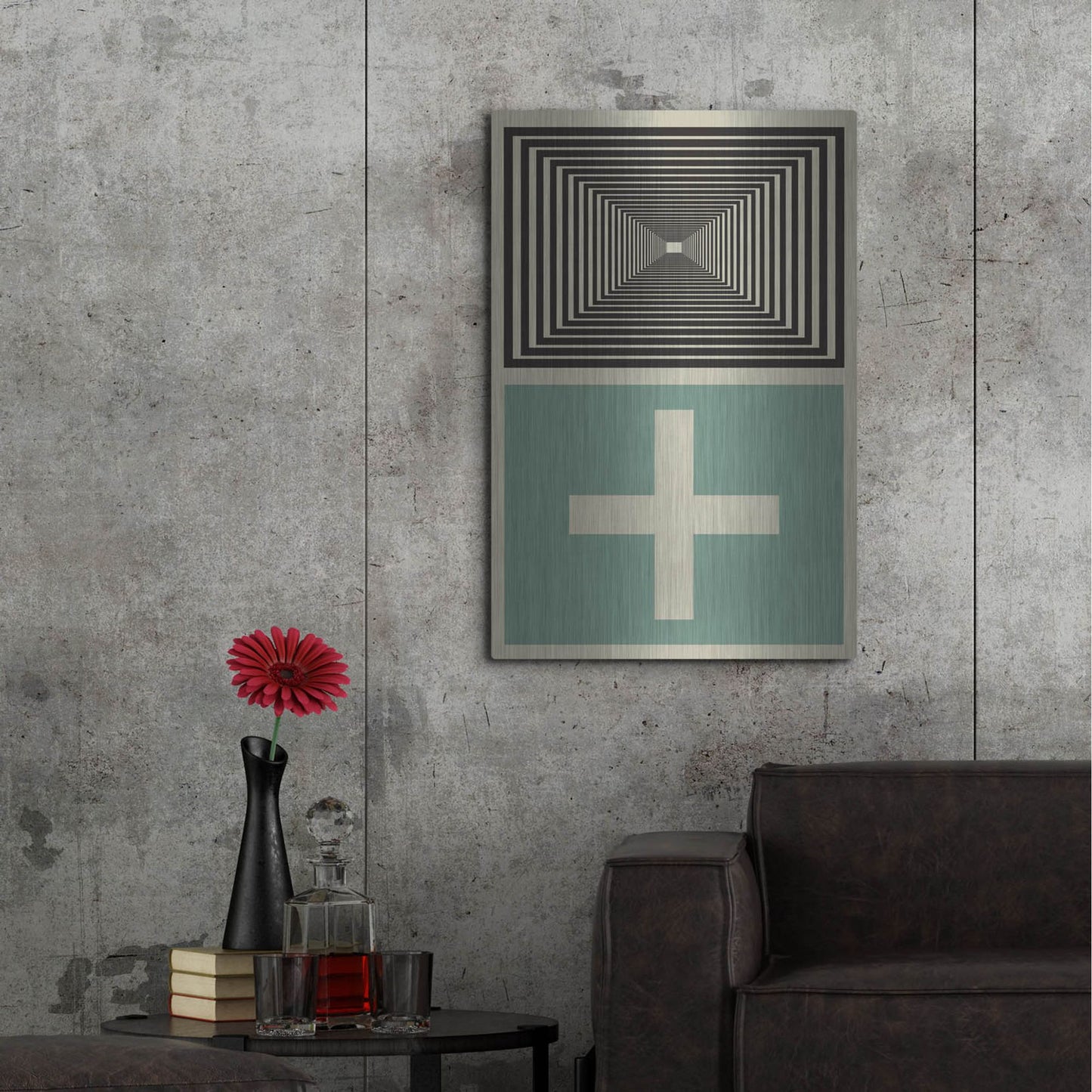 Luxe Metal Art 'Abstract Geometric 23' by Gary Williams, Metal Wall Art,24x36