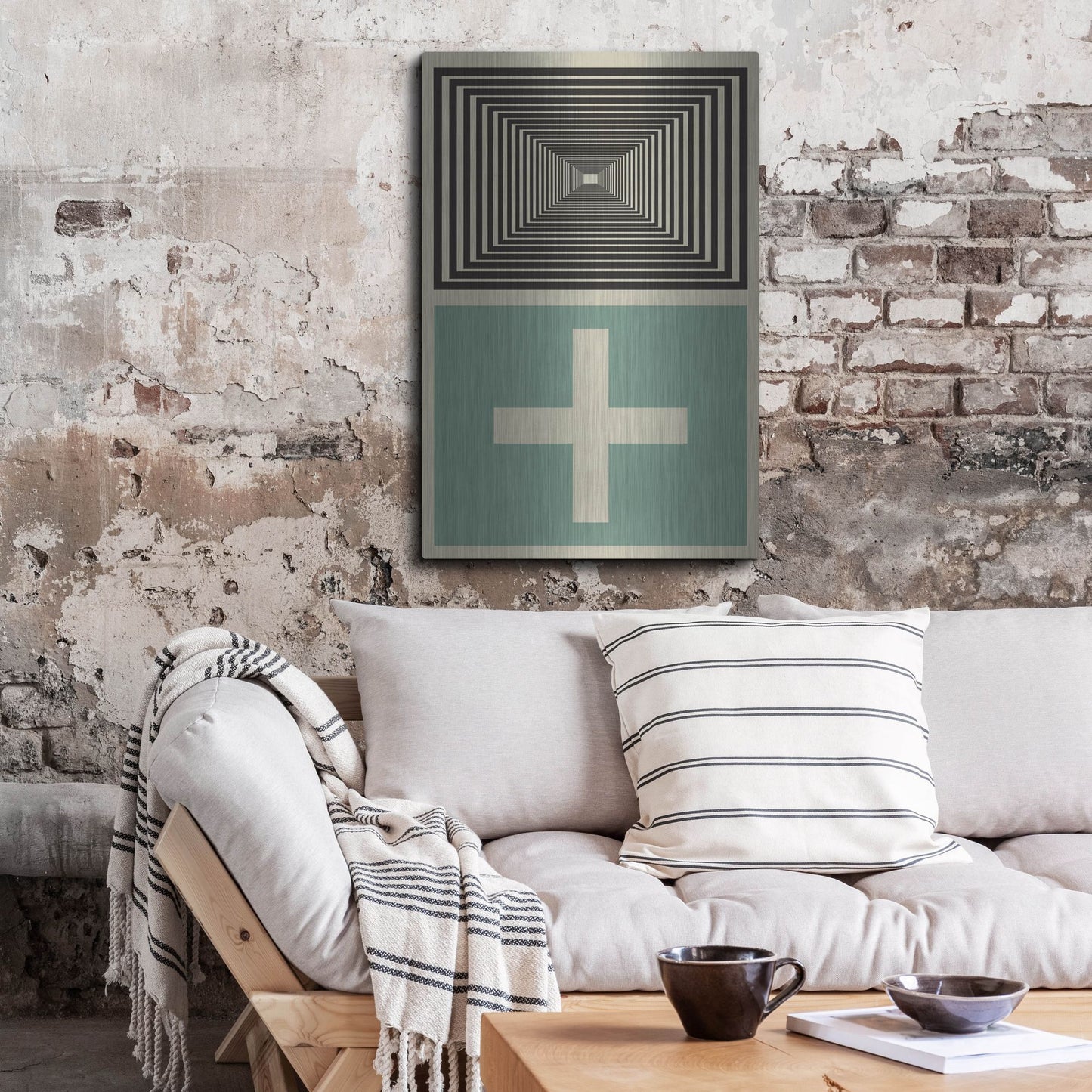 Luxe Metal Art 'Abstract Geometric 23' by Gary Williams, Metal Wall Art,24x36