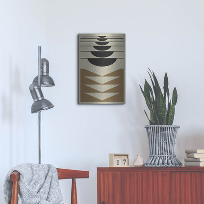 Luxe Metal Art 'Abstract Geometric 24' by Gary Williams, Metal Wall Art,16x24