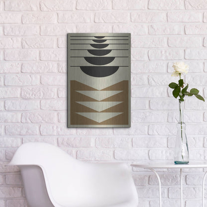 Luxe Metal Art 'Abstract Geometric 24' by Gary Williams, Metal Wall Art,16x24