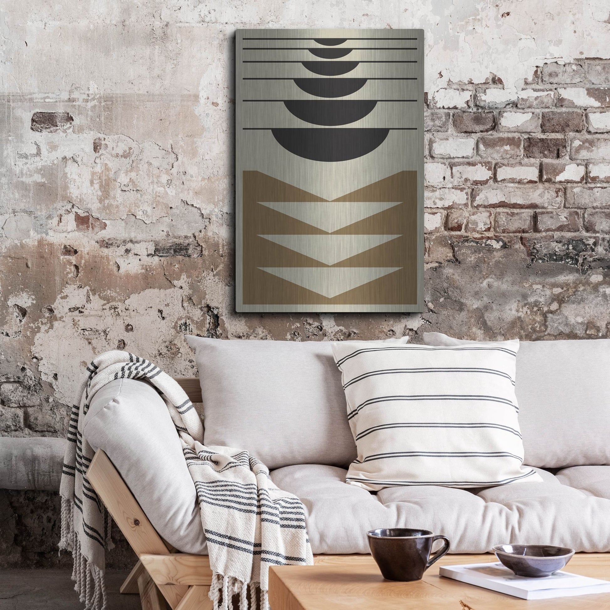 Luxe Metal Art 'Abstract Geometric 24' by Gary Williams, Metal Wall Art,24x36