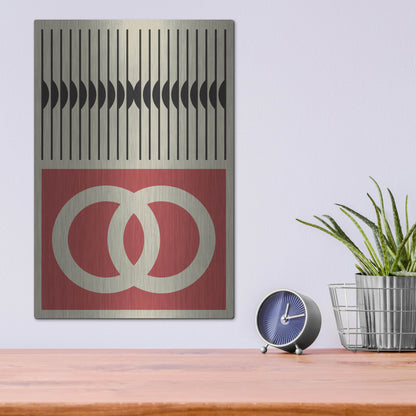 Luxe Metal Art 'Abstract Geometric 25' by Gary Williams, Metal Wall Art,12x16