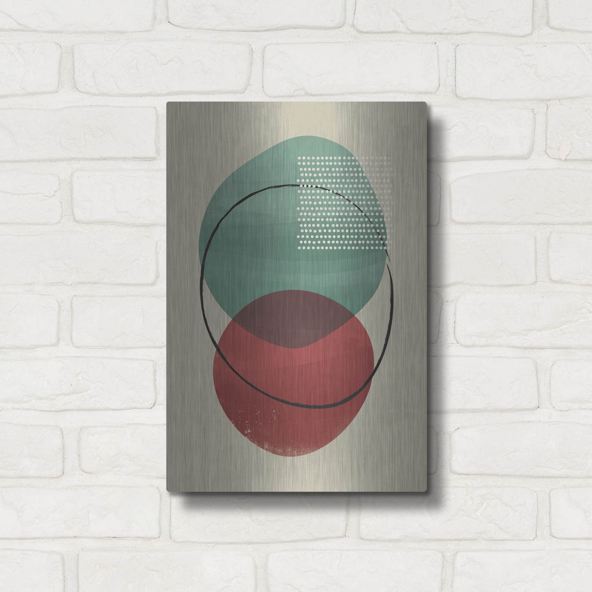 Luxe Metal Art 'Abstract Geometric 26' by Gary Williams, Metal Wall Art,12x16