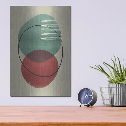 Luxe Metal Art 'Abstract Geometric 26' by Gary Williams, Metal Wall Art,12x16