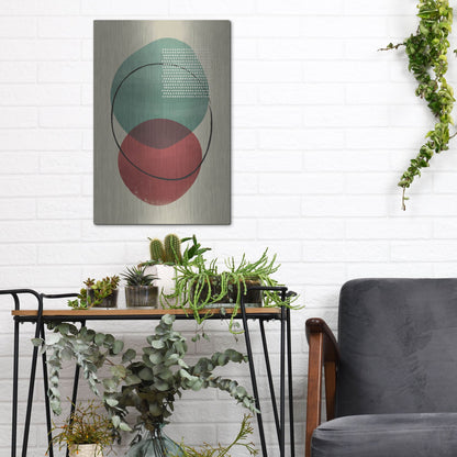 Luxe Metal Art 'Abstract Geometric 26' by Gary Williams, Metal Wall Art,12x16