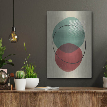 Luxe Metal Art 'Abstract Geometric 26' by Gary Williams, Metal Wall Art,12x16
