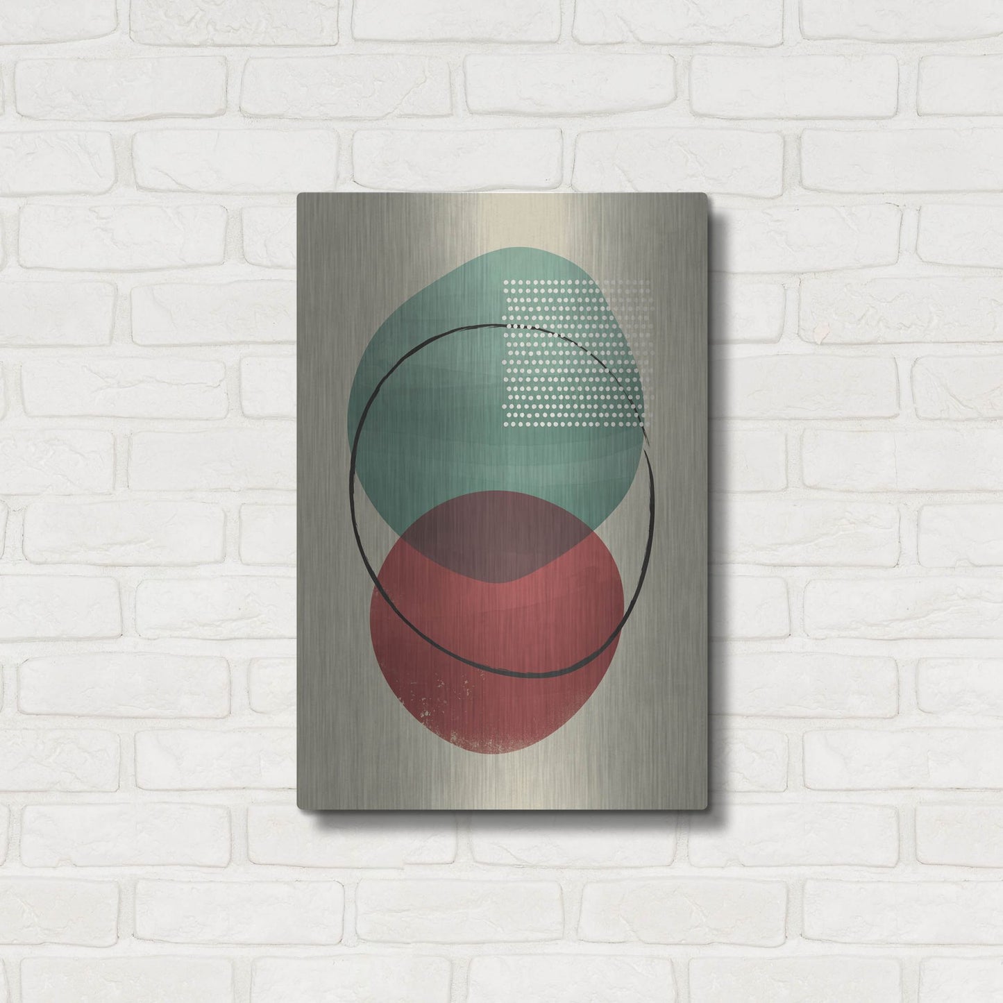 Luxe Metal Art 'Abstract Geometric 26' by Gary Williams, Metal Wall Art,16x24