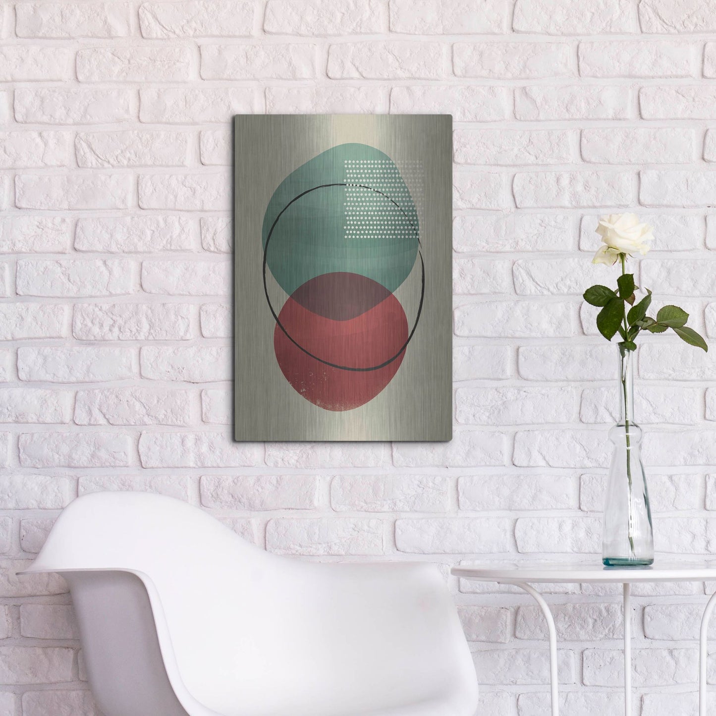Luxe Metal Art 'Abstract Geometric 26' by Gary Williams, Metal Wall Art,16x24