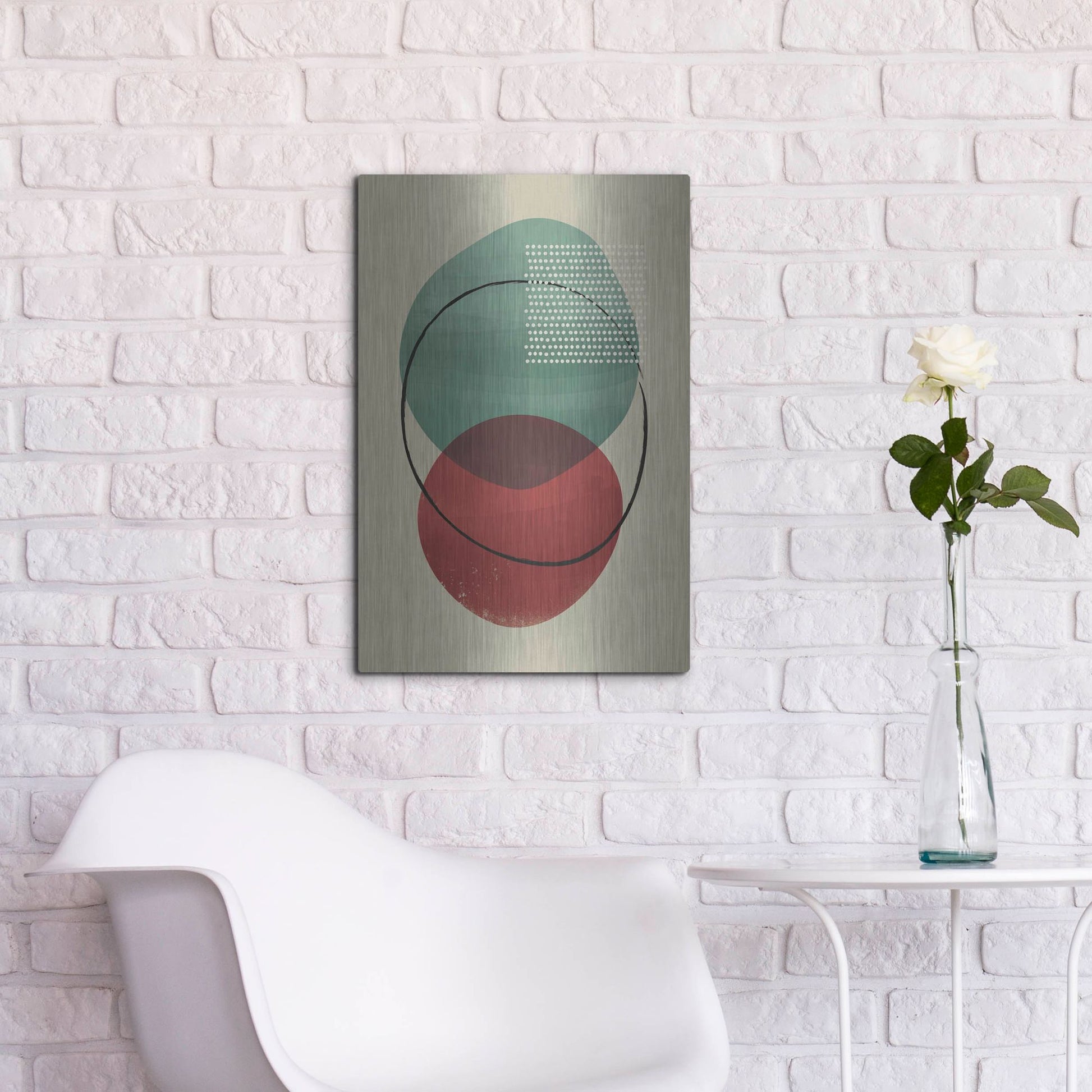 Luxe Metal Art 'Abstract Geometric 26' by Gary Williams, Metal Wall Art,16x24