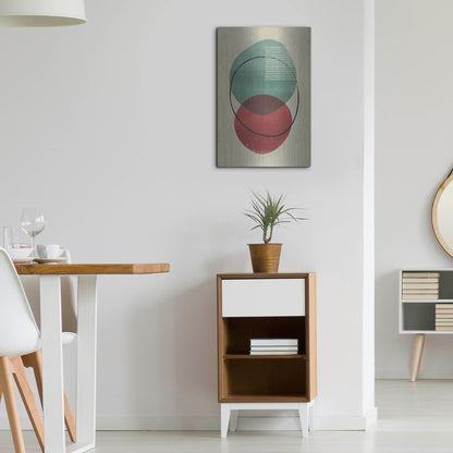 Luxe Metal Art 'Abstract Geometric 26' by Gary Williams, Metal Wall Art,16x24
