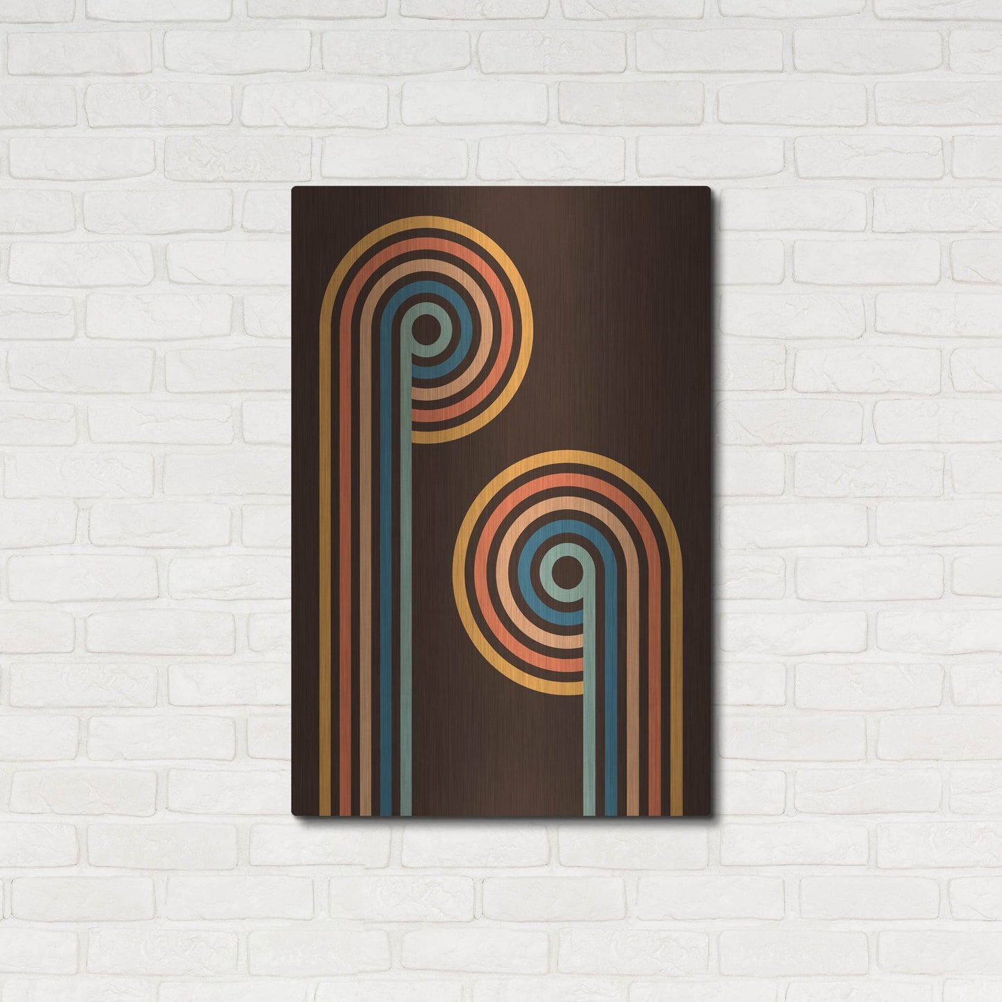 Luxe Metal Art 'Retro 2' by Gary Williams, Metal Wall Art,24x36