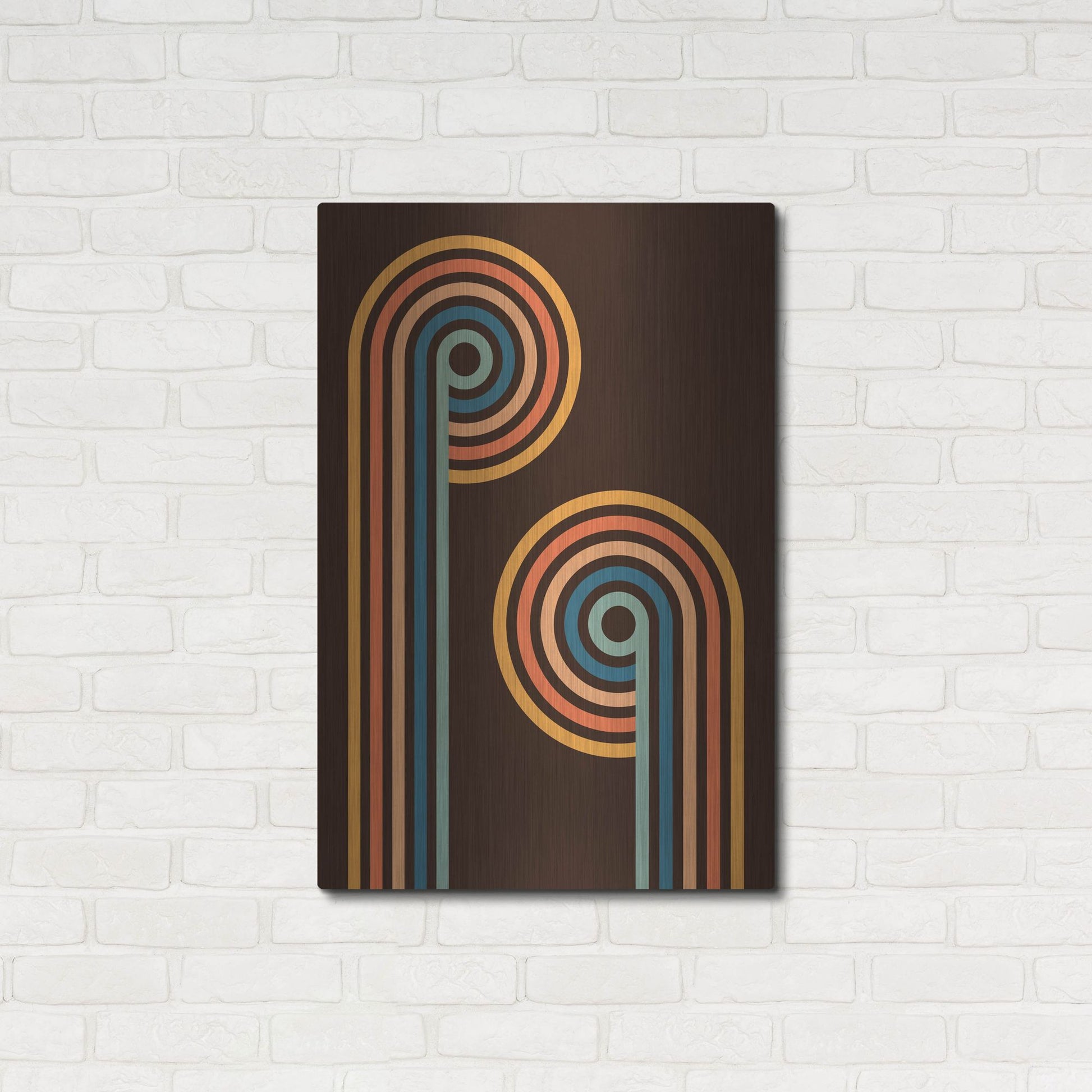 Luxe Metal Art 'Retro 2' by Gary Williams, Metal Wall Art,24x36