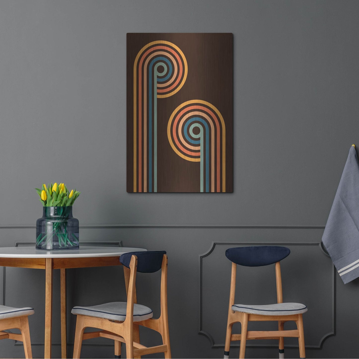 Luxe Metal Art 'Retro 2' by Gary Williams, Metal Wall Art,24x36