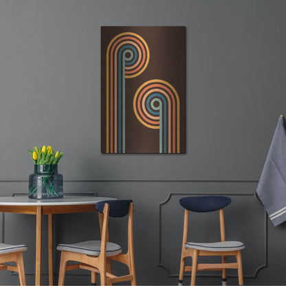 Luxe Metal Art 'Retro 2' by Gary Williams, Metal Wall Art,24x36