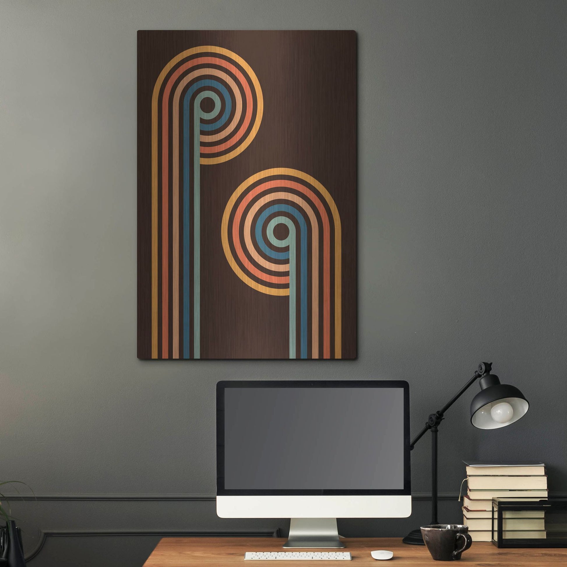 Luxe Metal Art 'Retro 2' by Gary Williams, Metal Wall Art,24x36