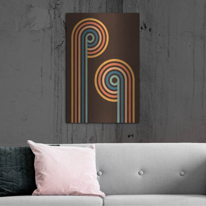 Luxe Metal Art 'Retro 2' by Gary Williams, Metal Wall Art,24x36