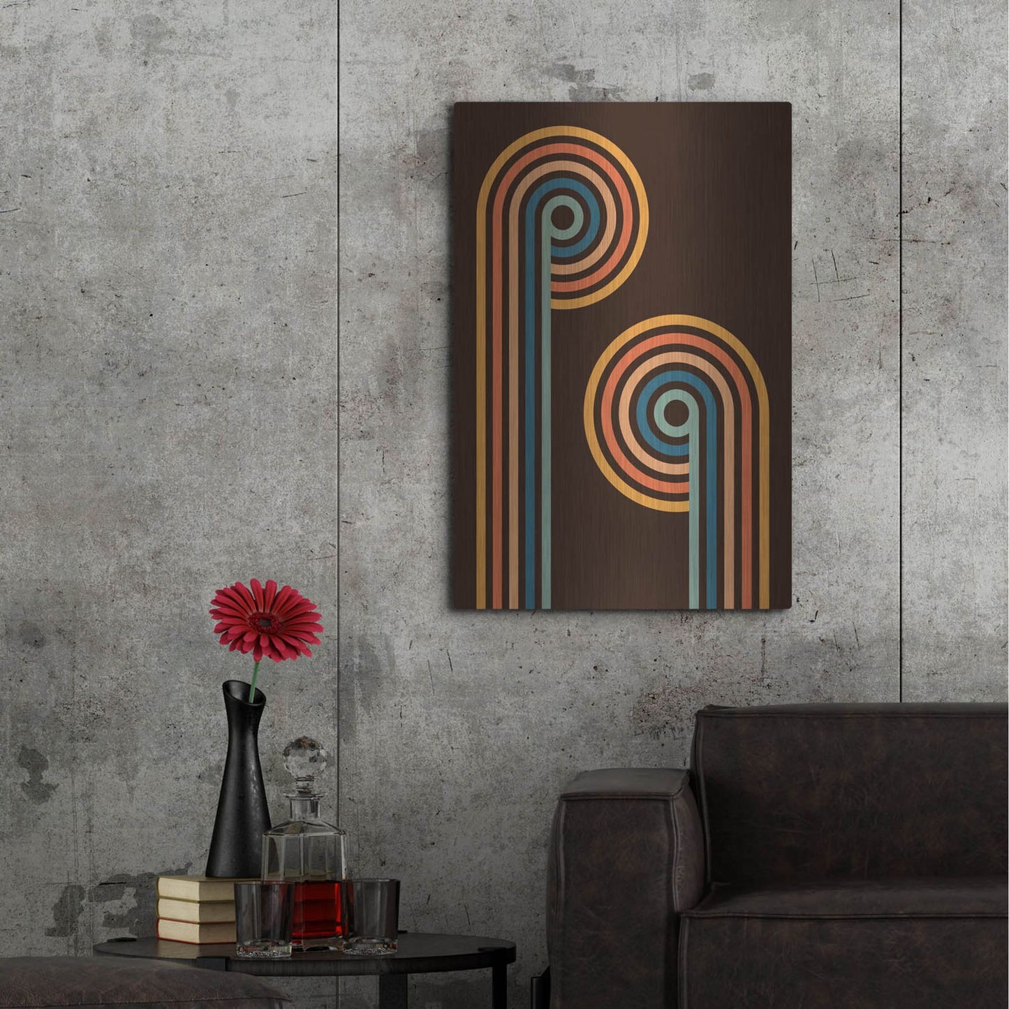 Luxe Metal Art 'Retro 2' by Gary Williams, Metal Wall Art,24x36