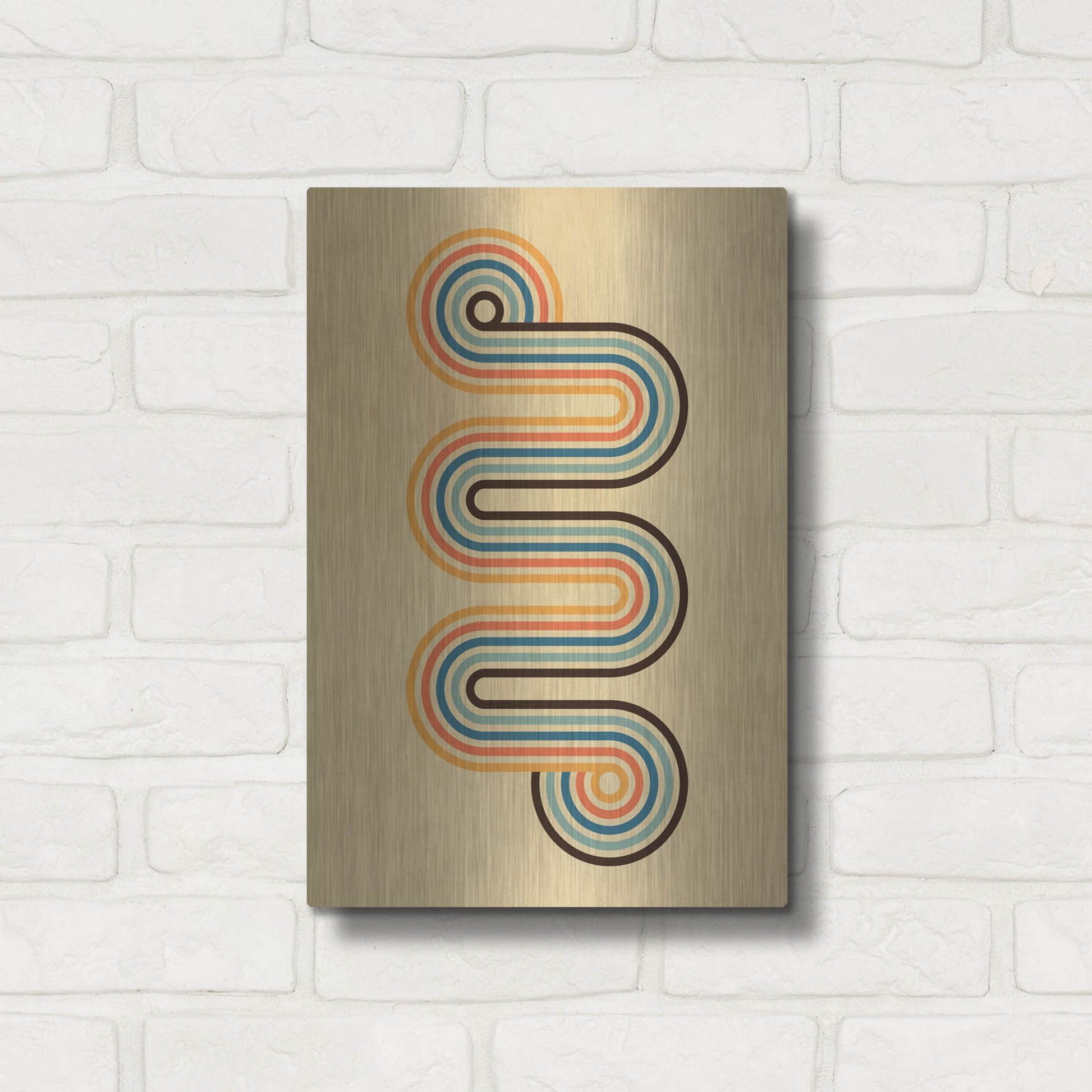 Luxe Metal Art 'Retro 3' by Gary Williams, Metal Wall Art,12x16