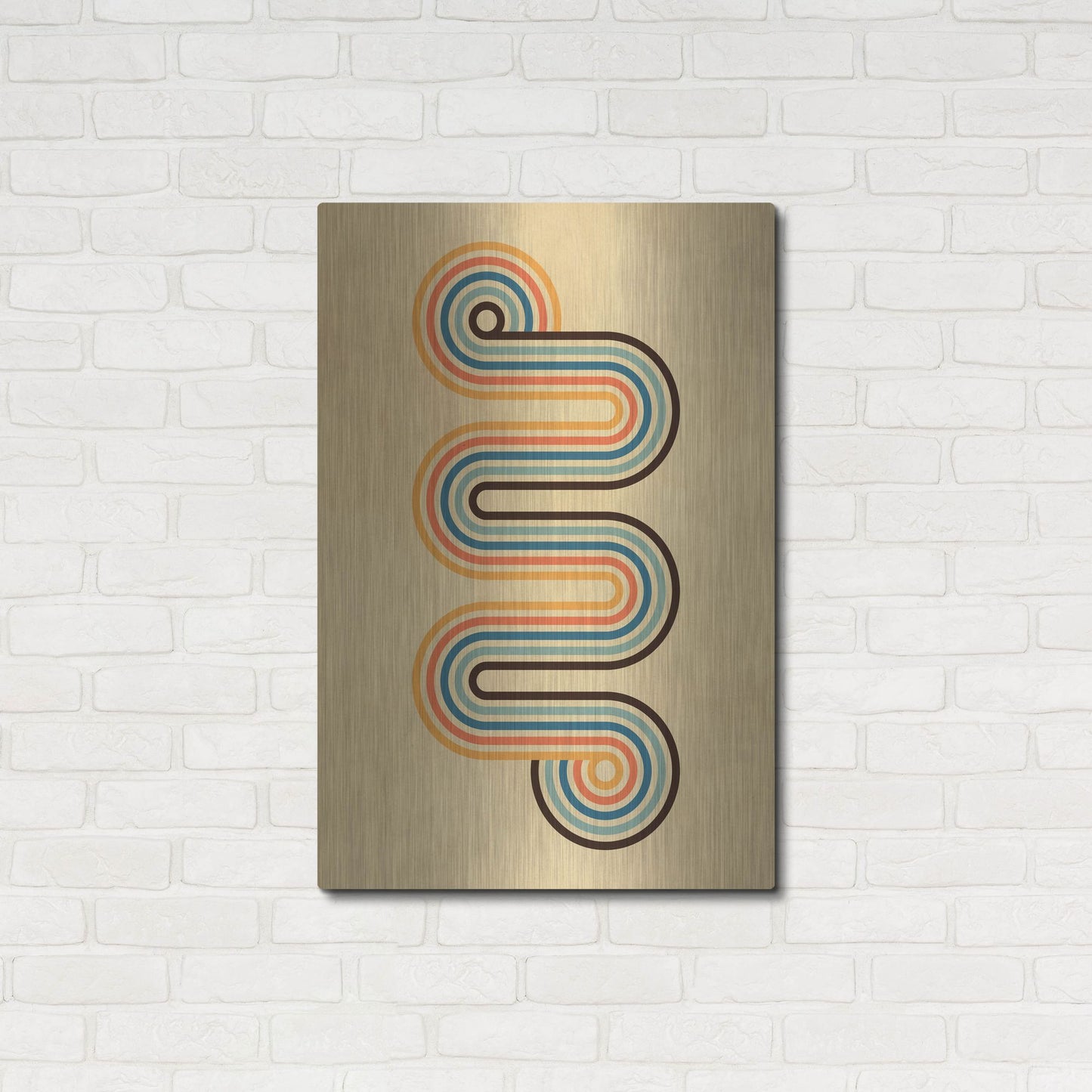 Luxe Metal Art 'Retro 3' by Gary Williams, Metal Wall Art,24x36