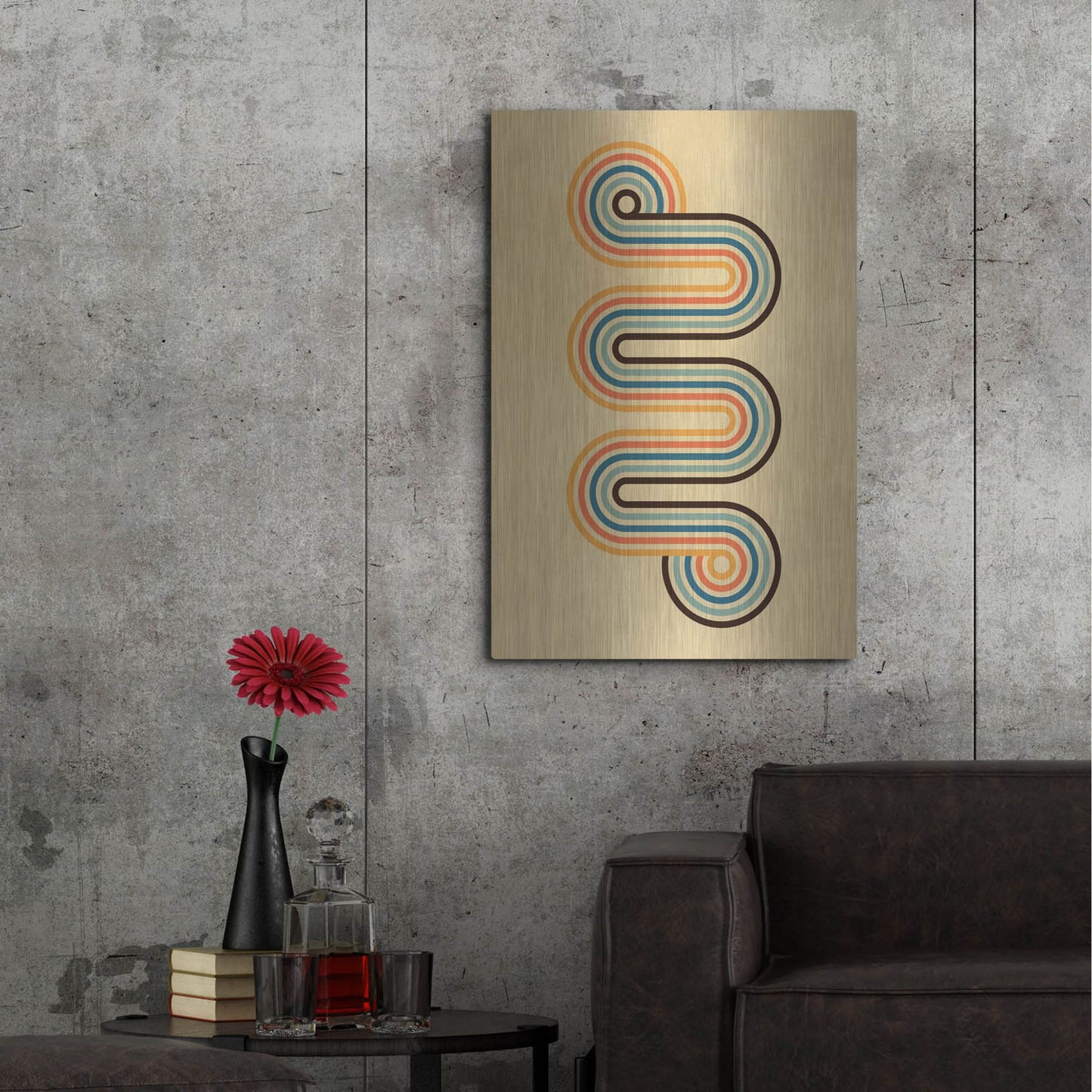 Luxe Metal Art 'Retro 3' by Gary Williams, Metal Wall Art,24x36