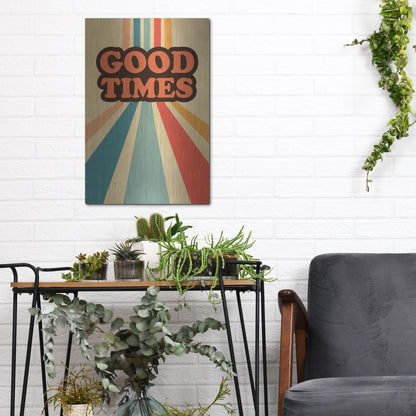 Luxe Metal Art 'Retro 9' by Gary Williams, Metal Wall Art,12x16