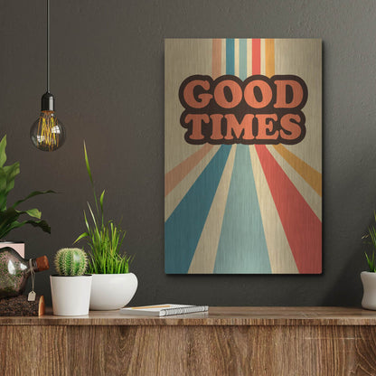 Luxe Metal Art 'Retro 9' by Gary Williams, Metal Wall Art,12x16