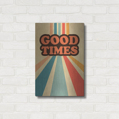 Luxe Metal Art 'Retro 9' by Gary Williams, Metal Wall Art,16x24