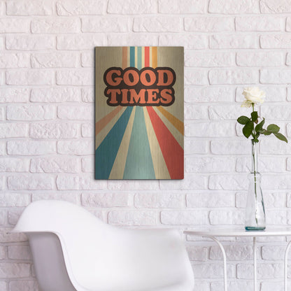 Luxe Metal Art 'Retro 9' by Gary Williams, Metal Wall Art,16x24