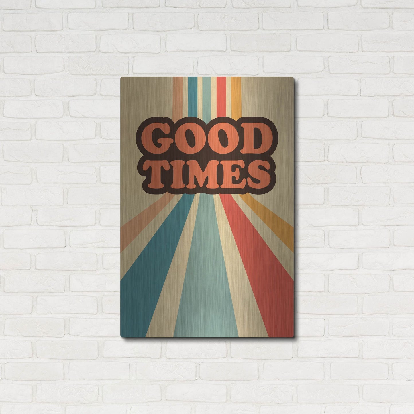 Luxe Metal Art 'Retro 9' by Gary Williams, Metal Wall Art,24x36