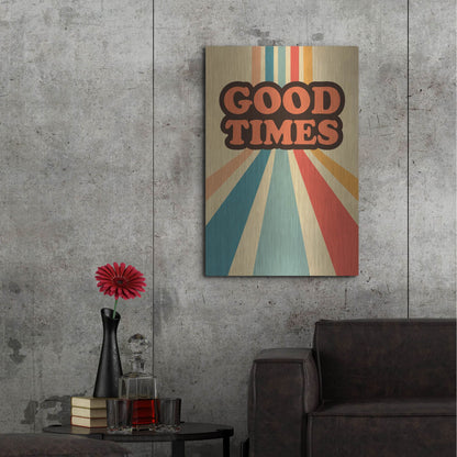 Luxe Metal Art 'Retro 9' by Gary Williams, Metal Wall Art,24x36