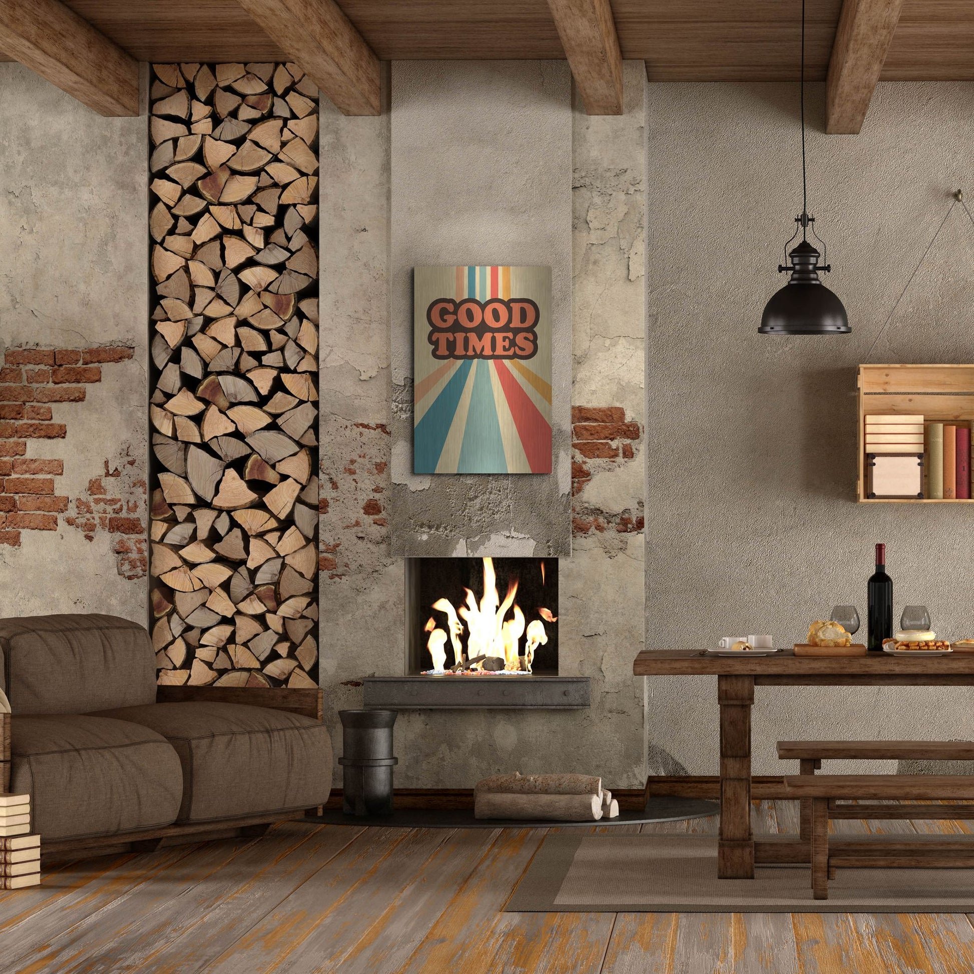 Luxe Metal Art 'Retro 9' by Gary Williams, Metal Wall Art,24x36