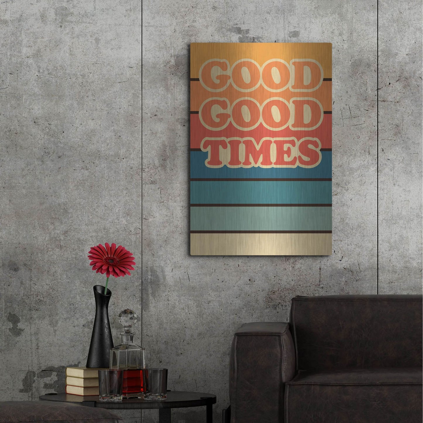 Luxe Metal Art 'Retro 10' by Gary Williams, Metal Wall Art,24x36