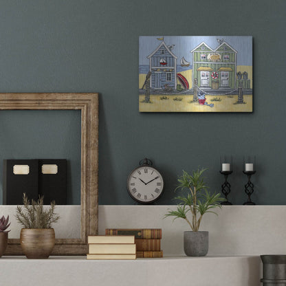 Luxe Metal Art 'Fish Factory' by Holly Wojhan, Metal Wall Art,16x12