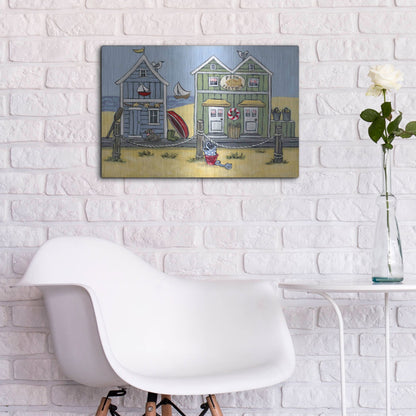 Luxe Metal Art 'Fish Factory' by Holly Wojhan, Metal Wall Art,24x16