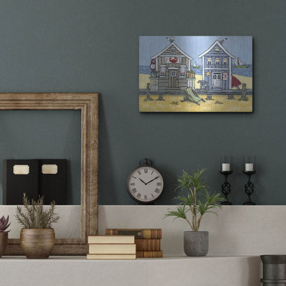 Luxe Metal Art 'Crab Shack' by Holly Wojhan, Metal Wall Art,16x12