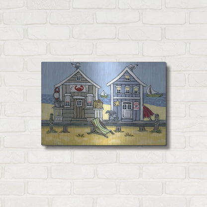 Luxe Metal Art 'Crab Shack' by Holly Wojhan, Metal Wall Art,24x16