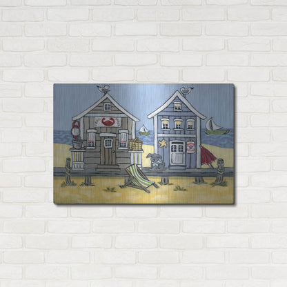 Luxe Metal Art 'Crab Shack' by Holly Wojhan, Metal Wall Art,36x24