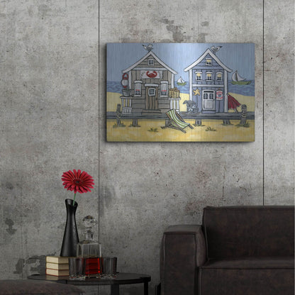 Luxe Metal Art 'Crab Shack' by Holly Wojhan, Metal Wall Art,36x24