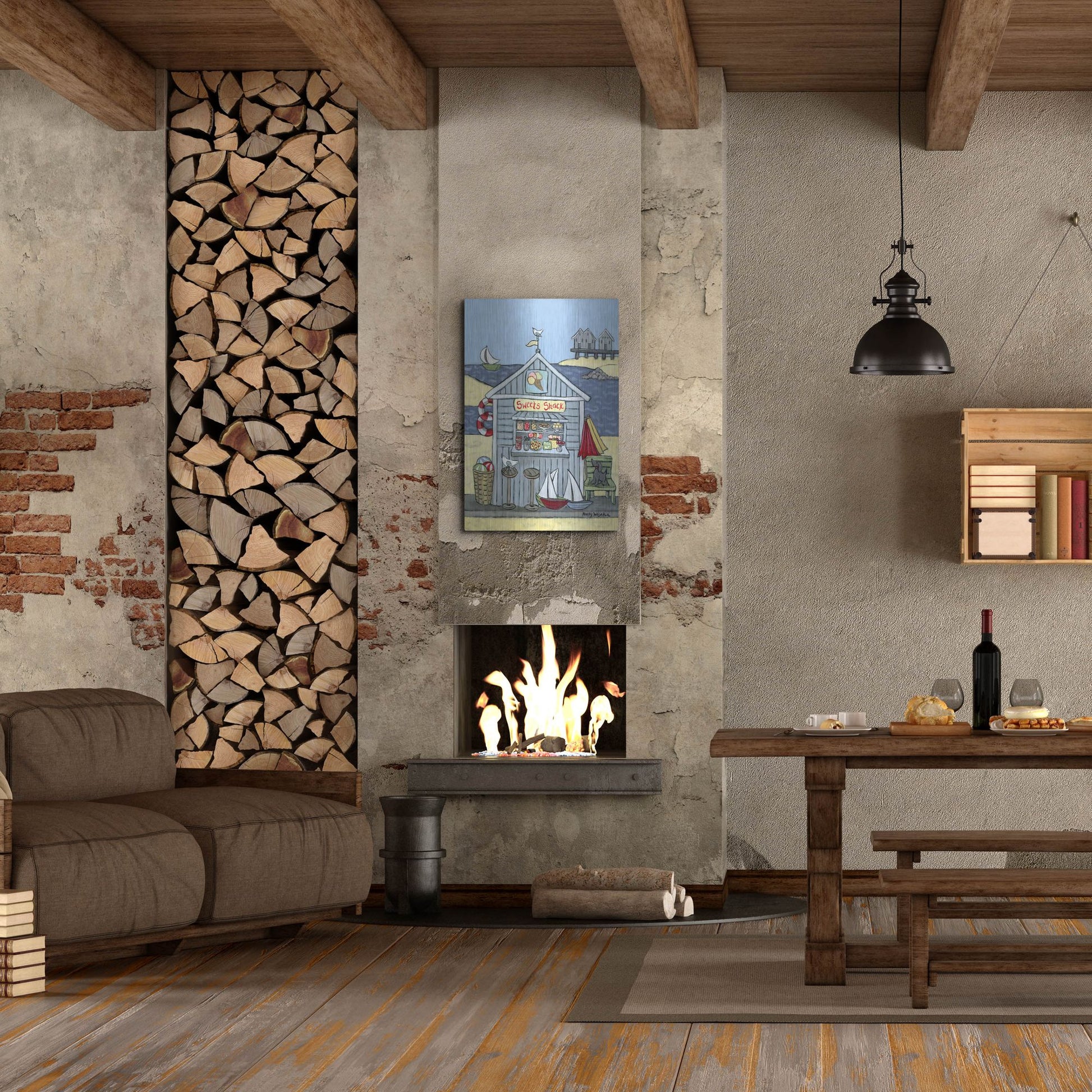 Luxe Metal Art 'Sweets Shack' by Holly Wojhan, Metal Wall Art,24x36