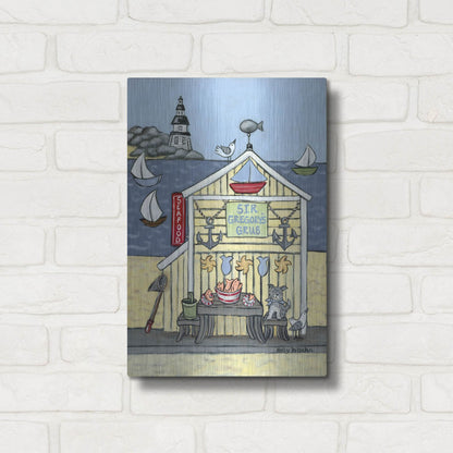 Luxe Metal Art 'Sir Gregorys Grub' by Holly Wojhan, Metal Wall Art,12x16