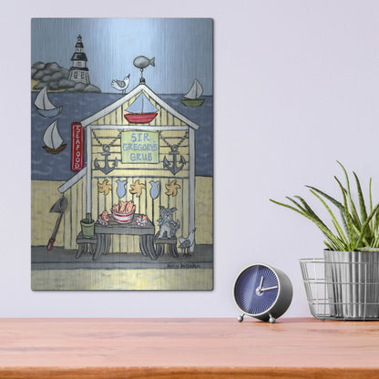 Luxe Metal Art 'Sir Gregorys Grub' by Holly Wojhan, Metal Wall Art,12x16