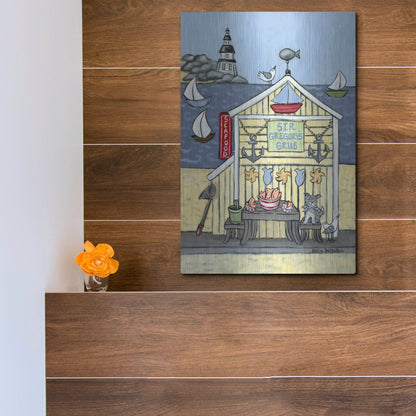 Luxe Metal Art 'Sir Gregorys Grub' by Holly Wojhan, Metal Wall Art,12x16