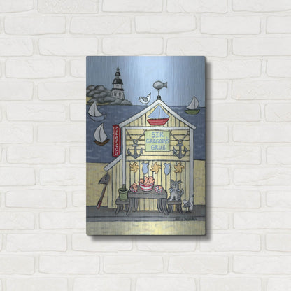 Luxe Metal Art 'Sir Gregorys Grub' by Holly Wojhan, Metal Wall Art,16x24