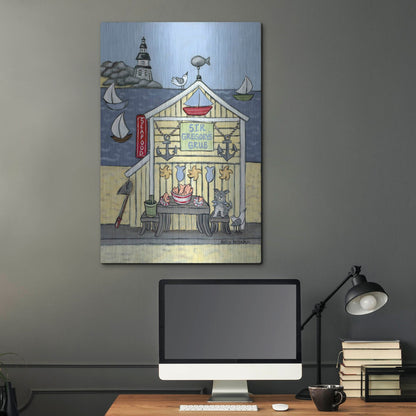 Luxe Metal Art 'Sir Gregorys Grub' by Holly Wojhan, Metal Wall Art,24x36