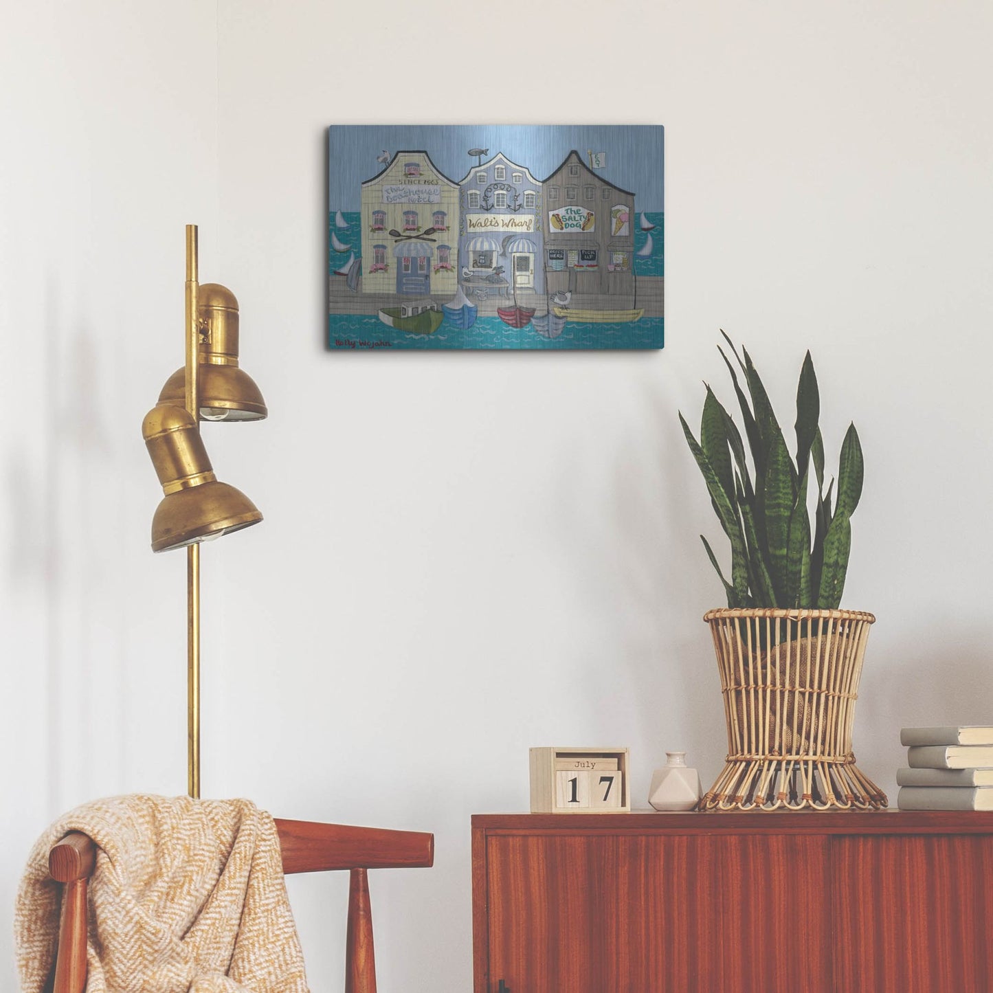 Luxe Metal Art 'The Salty Dog' by Holly Wojhan, Metal Wall Art,24x16