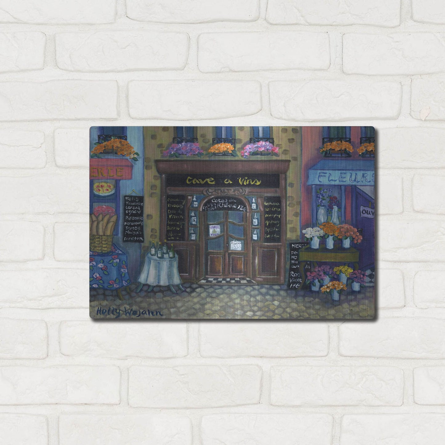 Luxe Metal Art 'Wine Cave' by Holly Wojhan, Metal Wall Art,16x12