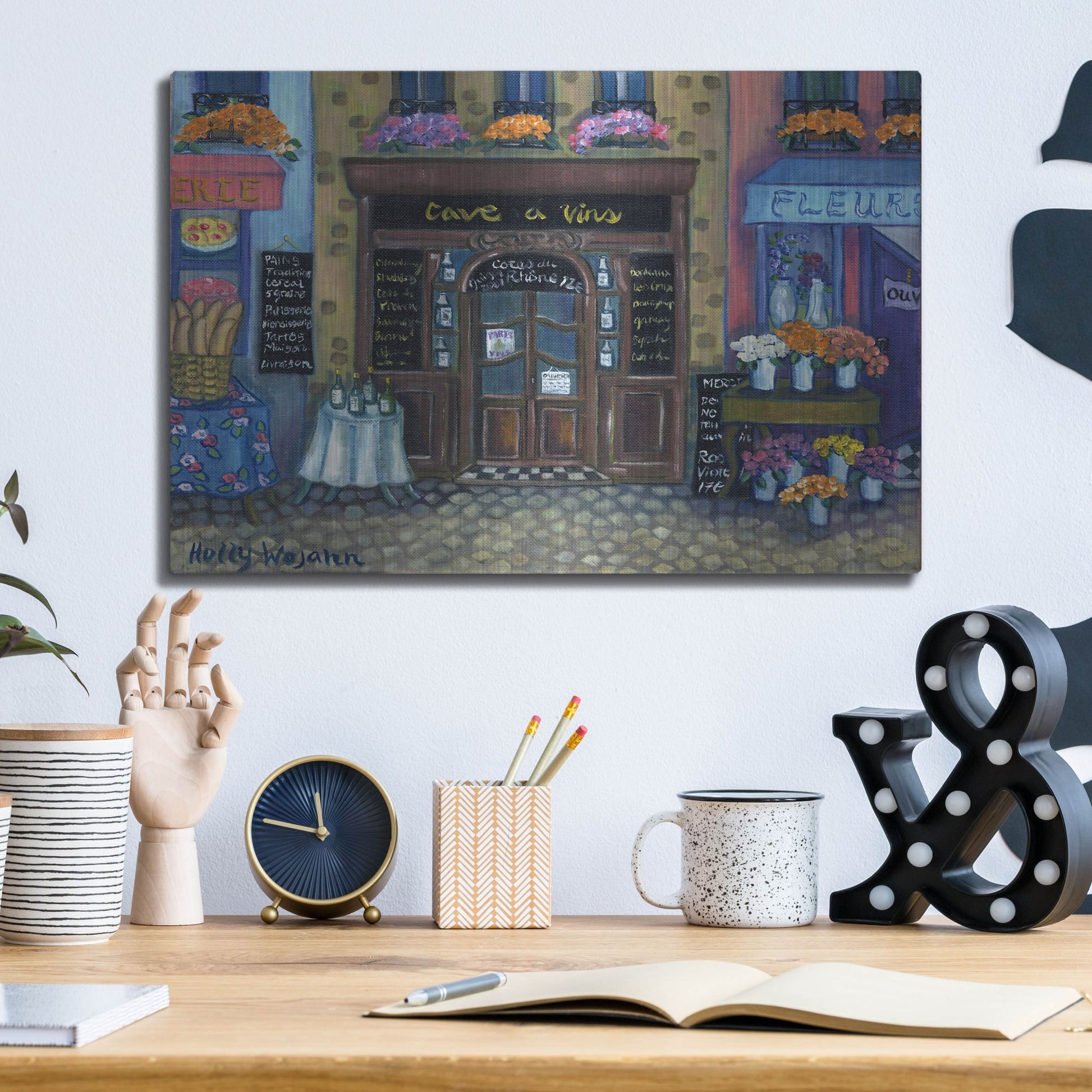 Luxe Metal Art 'Wine Cave' by Holly Wojhan, Metal Wall Art,16x12