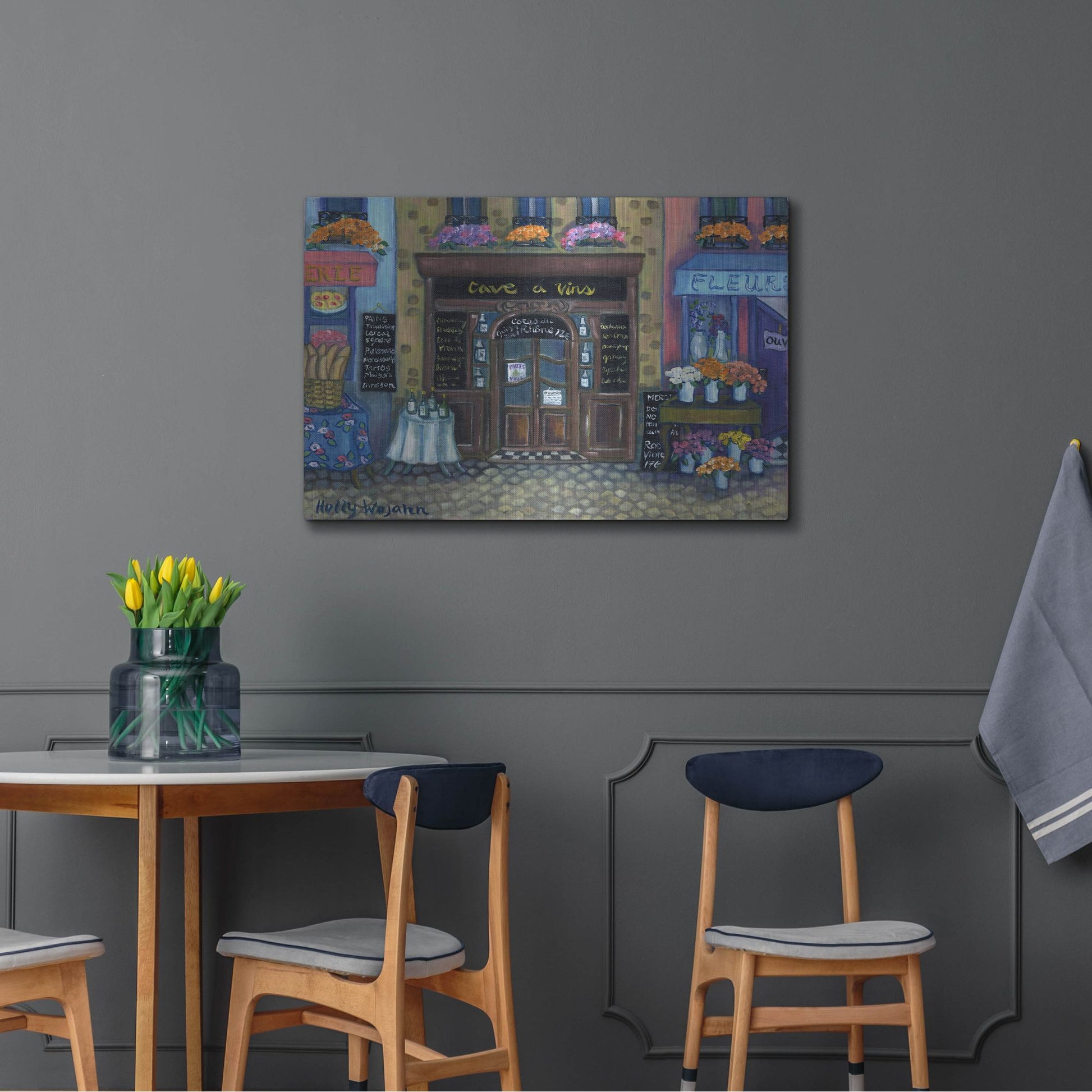 Luxe Metal Art 'Wine Cave' by Holly Wojhan, Metal Wall Art,36x24