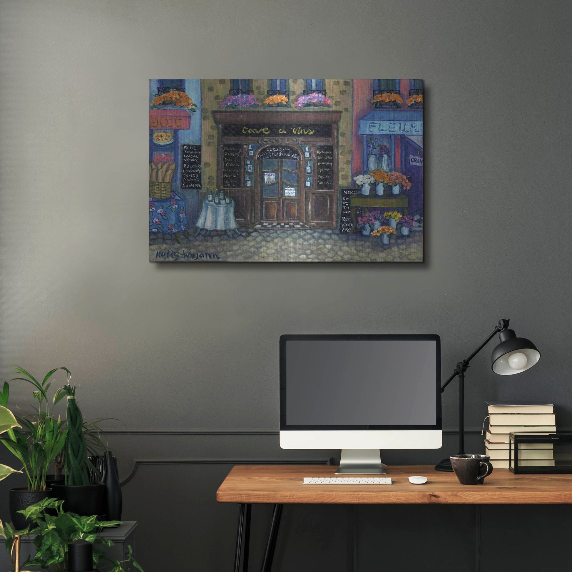 Luxe Metal Art 'Wine Cave' by Holly Wojhan, Metal Wall Art,36x24