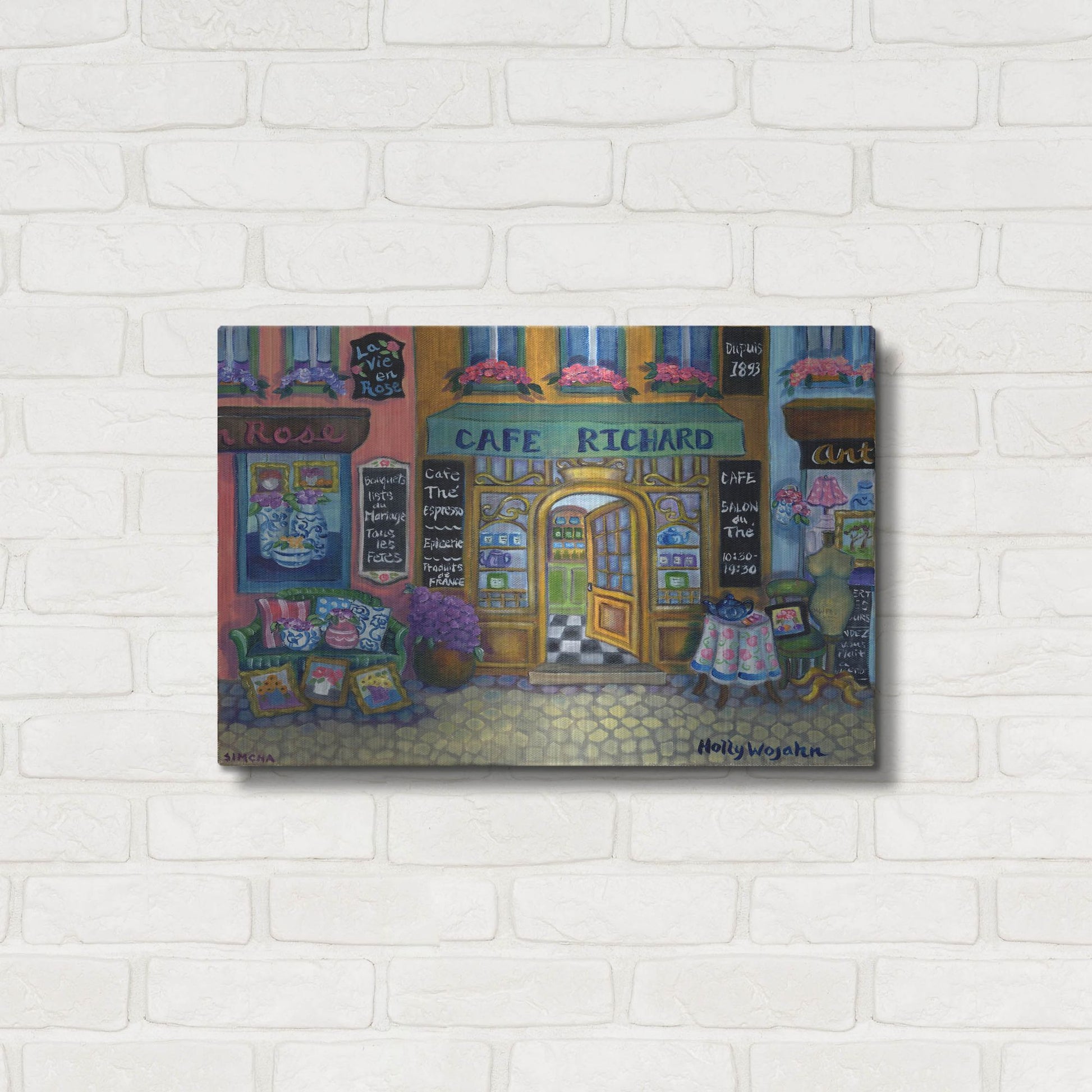 Luxe Metal Art 'Coffees and Teas' by Holly Wojhan, Metal Wall Art,24x16